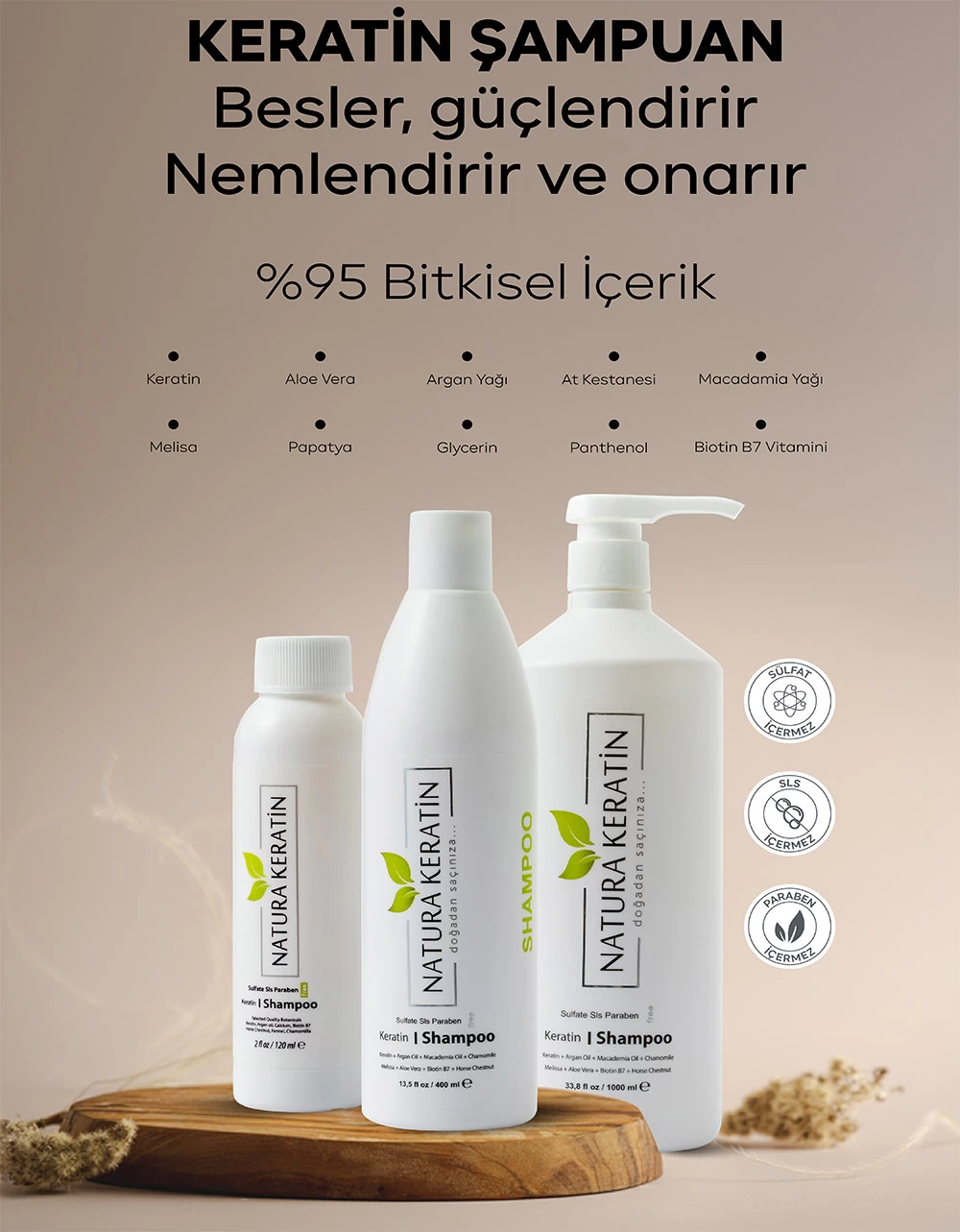 Natura Keratin Sülfatsız Şampuan 120 Ml