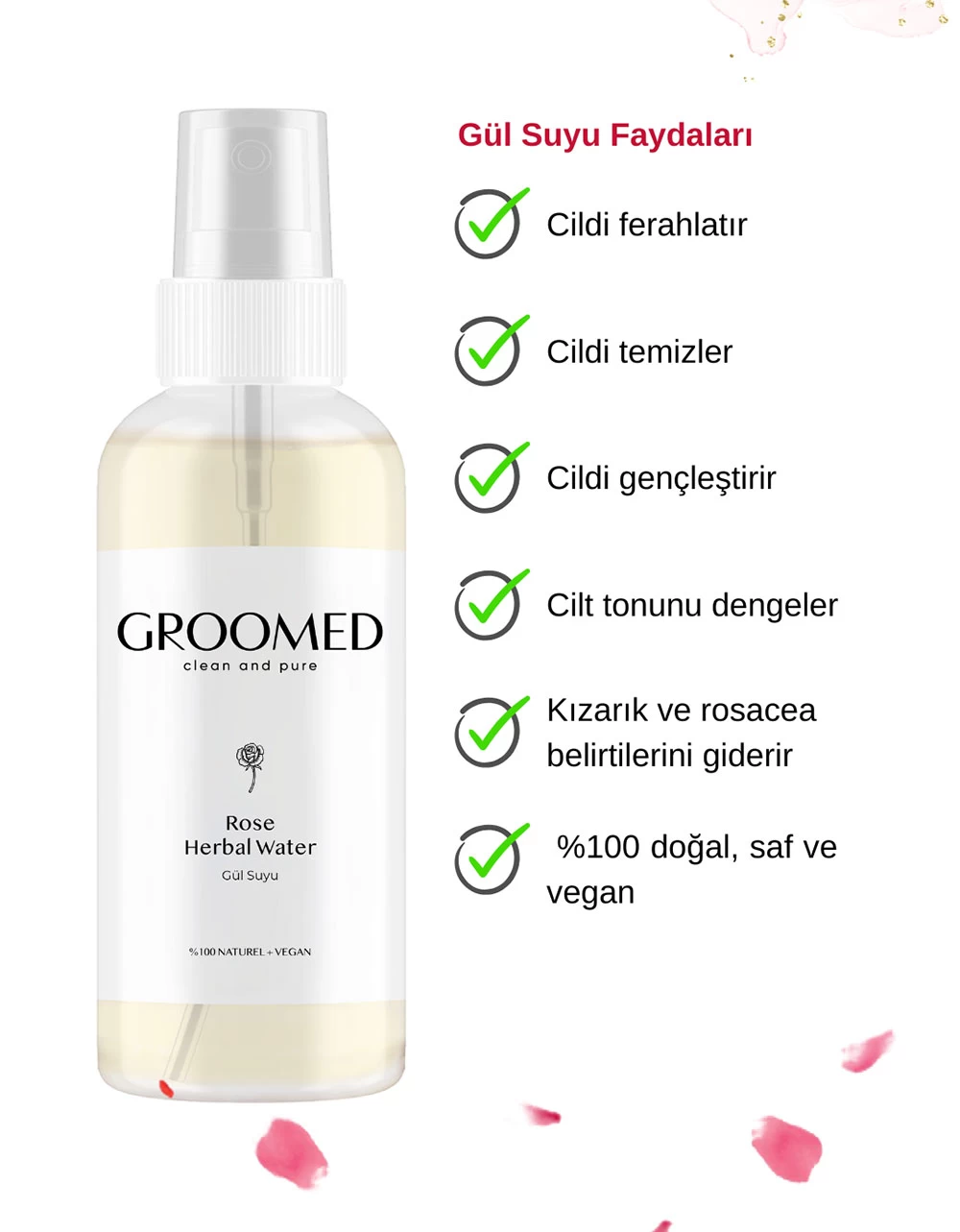 Groomed Gül Suyu 100 Ml